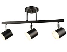 Люстра потолочная трехрожковая светодиодная Мелодия Света 220В Черная картинка 